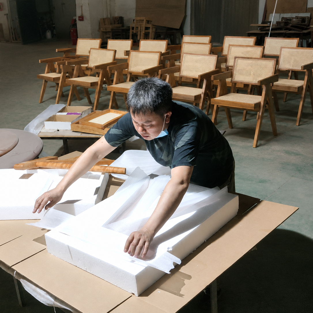 Nestul furniture packing status prepared before shipment