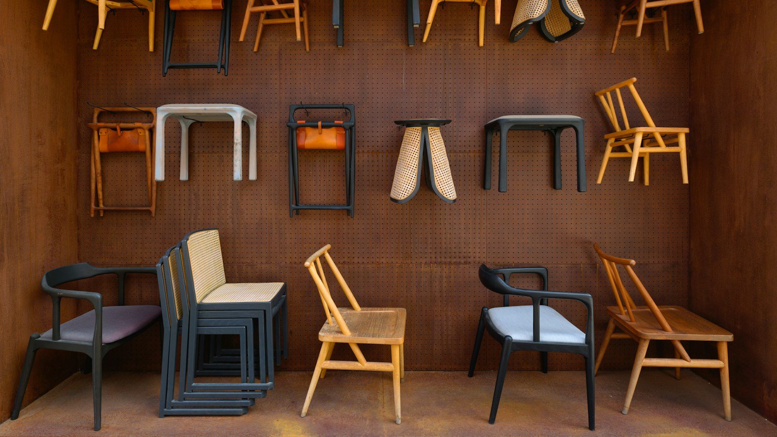 Multiple furniture pieces grouped together illustrating wholesale order quantity