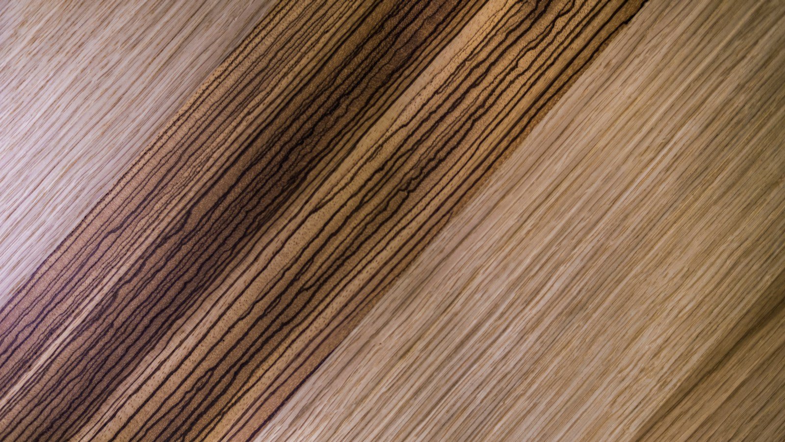 Close view of a finished hardwood surface showing grain direction and texture